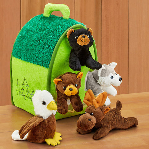 House with Forest Stuffed Animals