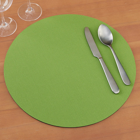 Caspari Canvas Classic Round Felt-Backed Placemat