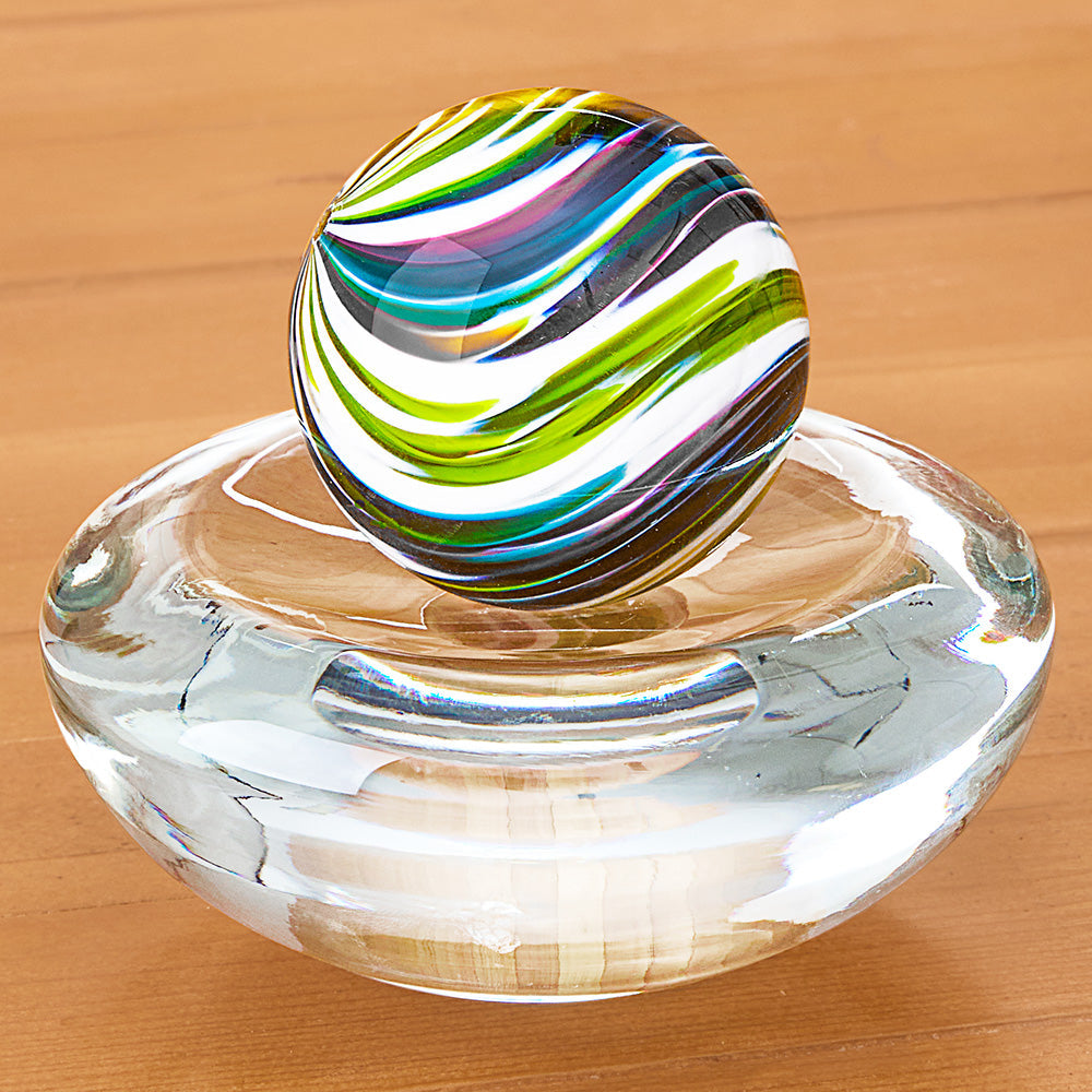 Michael Trimpol Glass Marble with Stand
