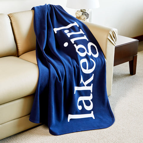 Lakegirl Fleece Blanket, Navy