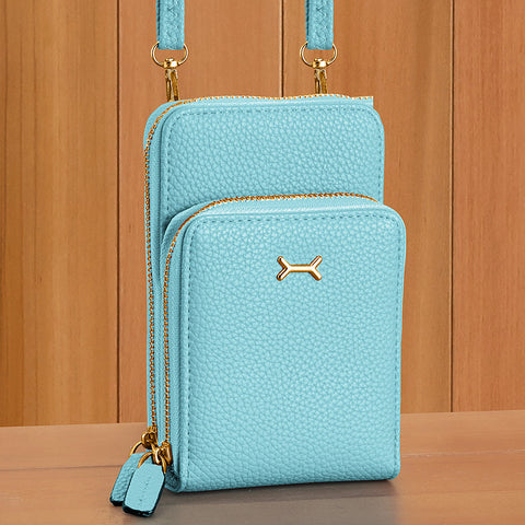 22 Tote Pebbled Vegan Leather Cell Phone Crossbody Purse