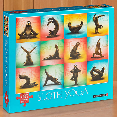 Willow Creek Press 1,000 Piece Jigsaw Puzzle, "Sloth Yoga"