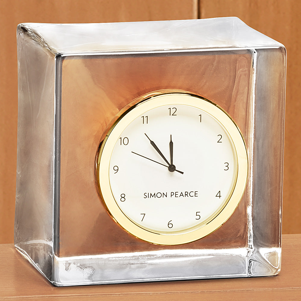 Simon Pearce Woodbury Glass Clock