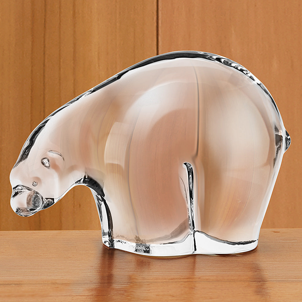 Simon Pearce Glass Figurine, Polar Bear