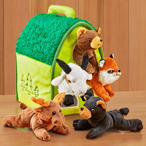 Forest House with Stuffed Animals