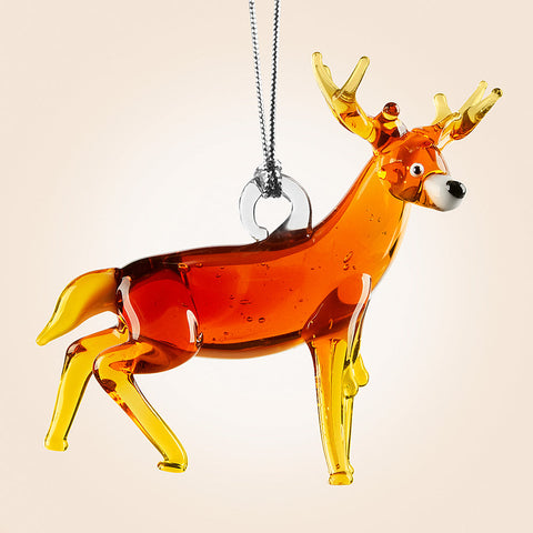 Dynasty Gallery Glass Ornament, Whitetail Deer