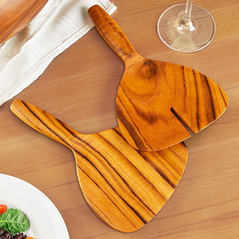 Be Home Teak Paddle Salad Servers