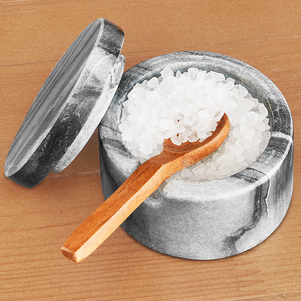 Be Home Anzio Marble Spice Salt Cellar with Spoon