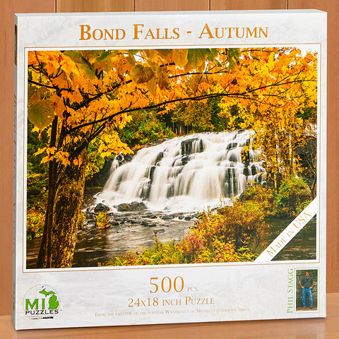 1,000 Piece Jigsaw Puzzle, "Bond Falls" by Phil Stagg