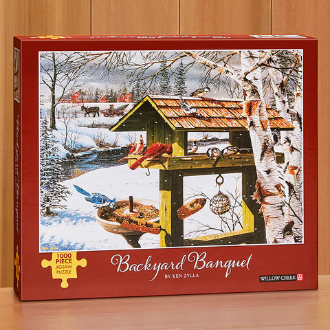 Willow Creek Press 1000 Piece Jigsaw Puzzle, "Backyard Banquet"