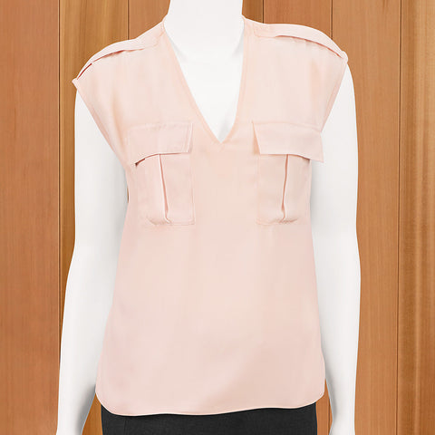 Charlie Paige Women's Sleeveless Patch Pocket Blouse