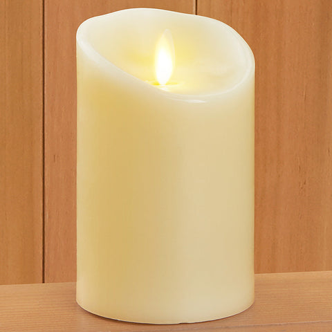 Luminara Unscented Flameless Pillar Candle, Ivory