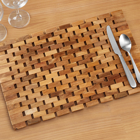 Montes Doggett Woven Teak Placemat