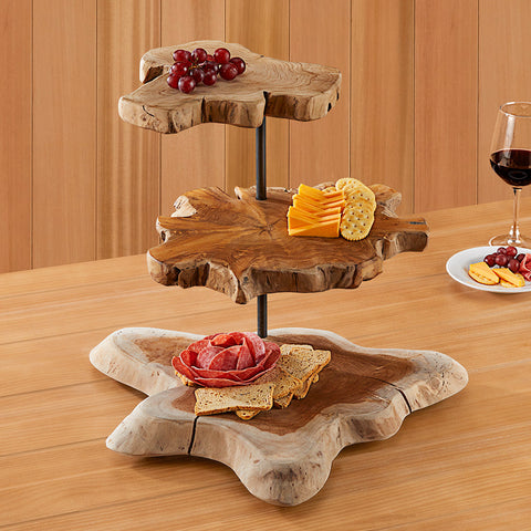 Montes Doggett Teak 3-Tier Stand