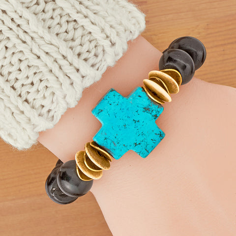 Hazen & Co. "Emily" Turquoise Beaded Bracelet