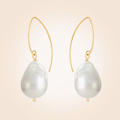 Hazen & Co. "Laurel" Pearl Earrings