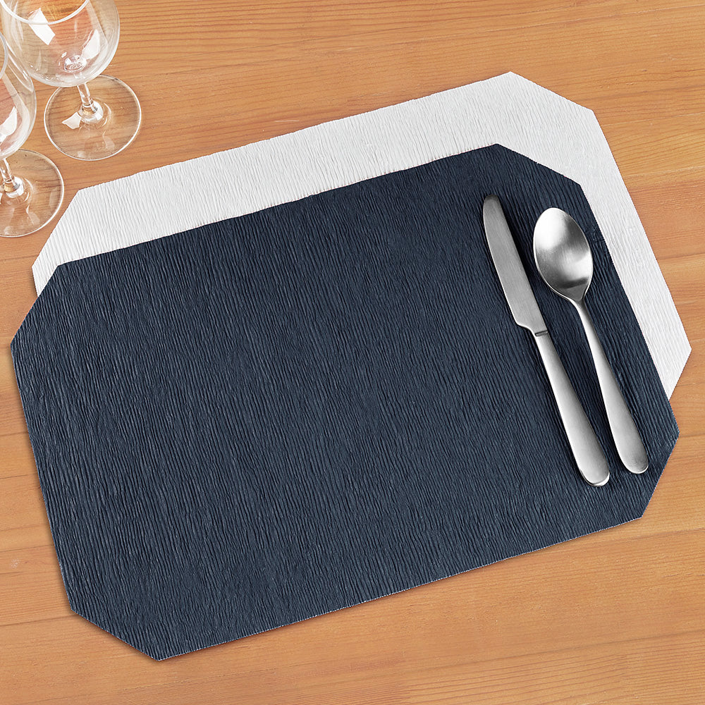 Skyros Designs "Peasant Mats" Reversible Wax-Coated Crinkled Paper Placemats