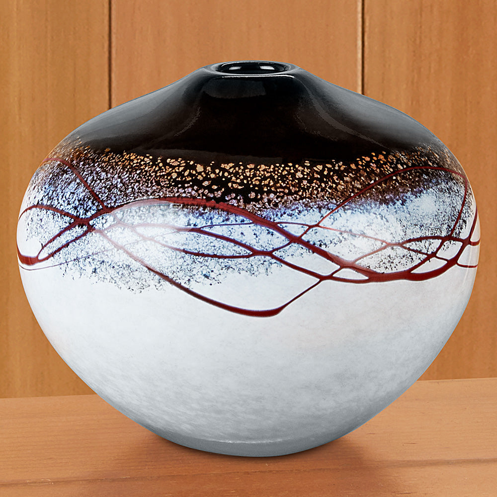 "Rock Vessel" Art Glass Vase by Michelle Kaptur