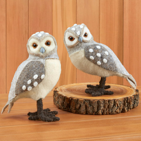 Winter Owl Figurines