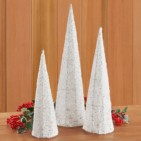 White Wire Cone Trees