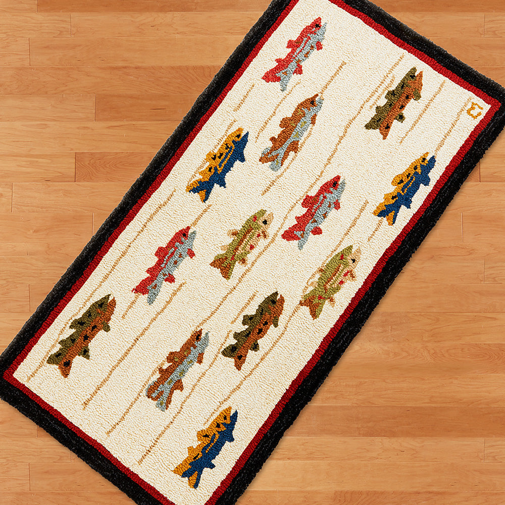 Chandler 4 Corners 2' x 4' Hooked Rug, Summer Trout – To The Nines ...