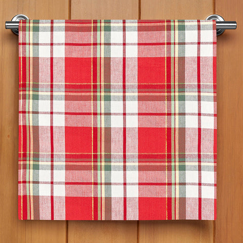 Stonewall Kitchen Tea Towel, Holiday Plaid