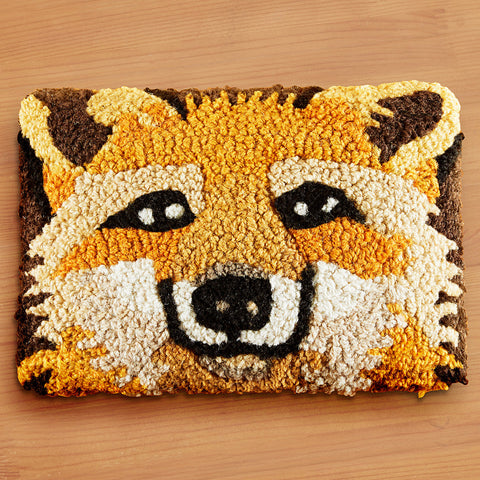 Chandler 4 Corners 8" x 12" Hooked Pillow, Fox