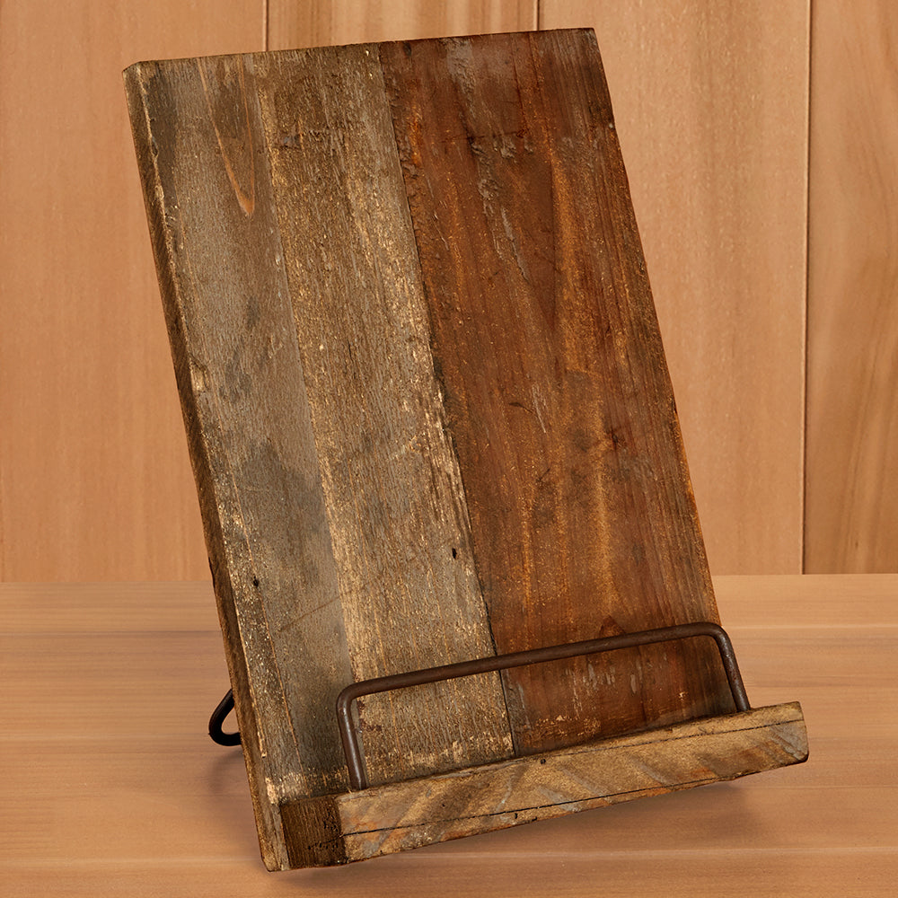 Distressed Wood Cookbook Stand