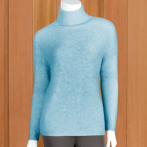 Kinross Cashmere Women's Textured Funnel Neck Sweater