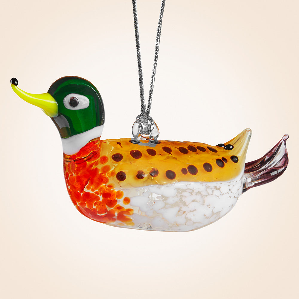Dynasty Gallery Glass Ornament - Mallard Duck