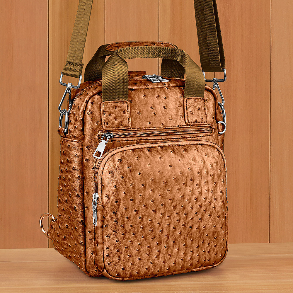 22 Tote Vegan Ostrich Leather Backpack – To The Nines