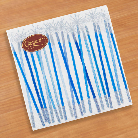 Caspari Paper Cocktail Napkins, Hanukkah Candles