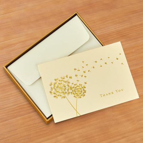 Embossed Thank You Card Set, Dandelion Wishes
