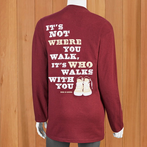 Dog Is Good Long Sleeve Tee, Never Walk Alone