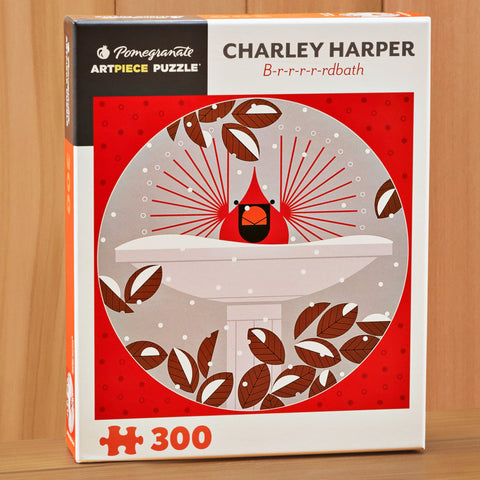 300 Piece Jigsaw Puzzle, "Brrrrrdbath" by Charley Harper