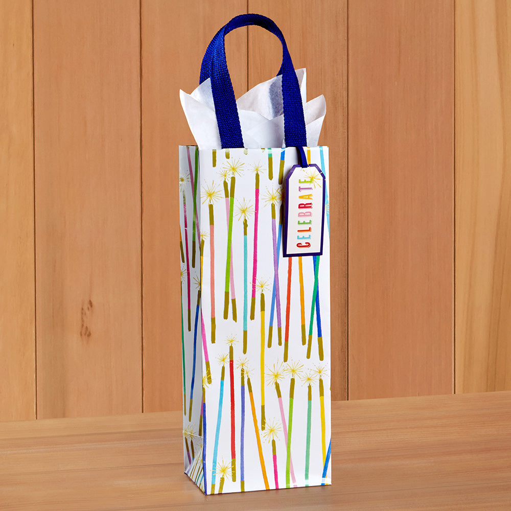 Caspari Paper Gift Bag, Party Candles