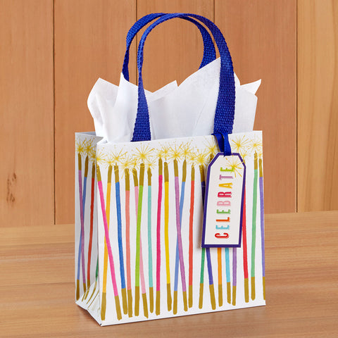 Caspari Paper Gift Bag, Party Candles