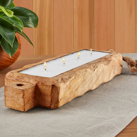 Himalayan Trading Post Driftwood Tray Candle