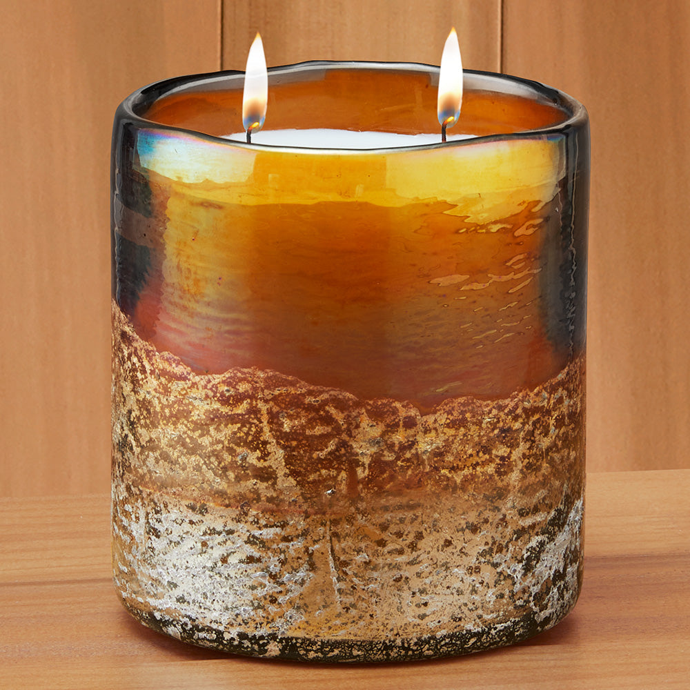 Himalayan Trading Post Handblown Glass Horizon Candle