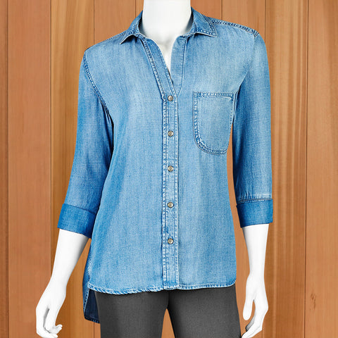 Bella Dahl Women's Shirt Tail Button-Down Top