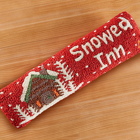 Chandler 4 Corners 24" x 8" Hooked Pillow, Snowed Inn Holiday