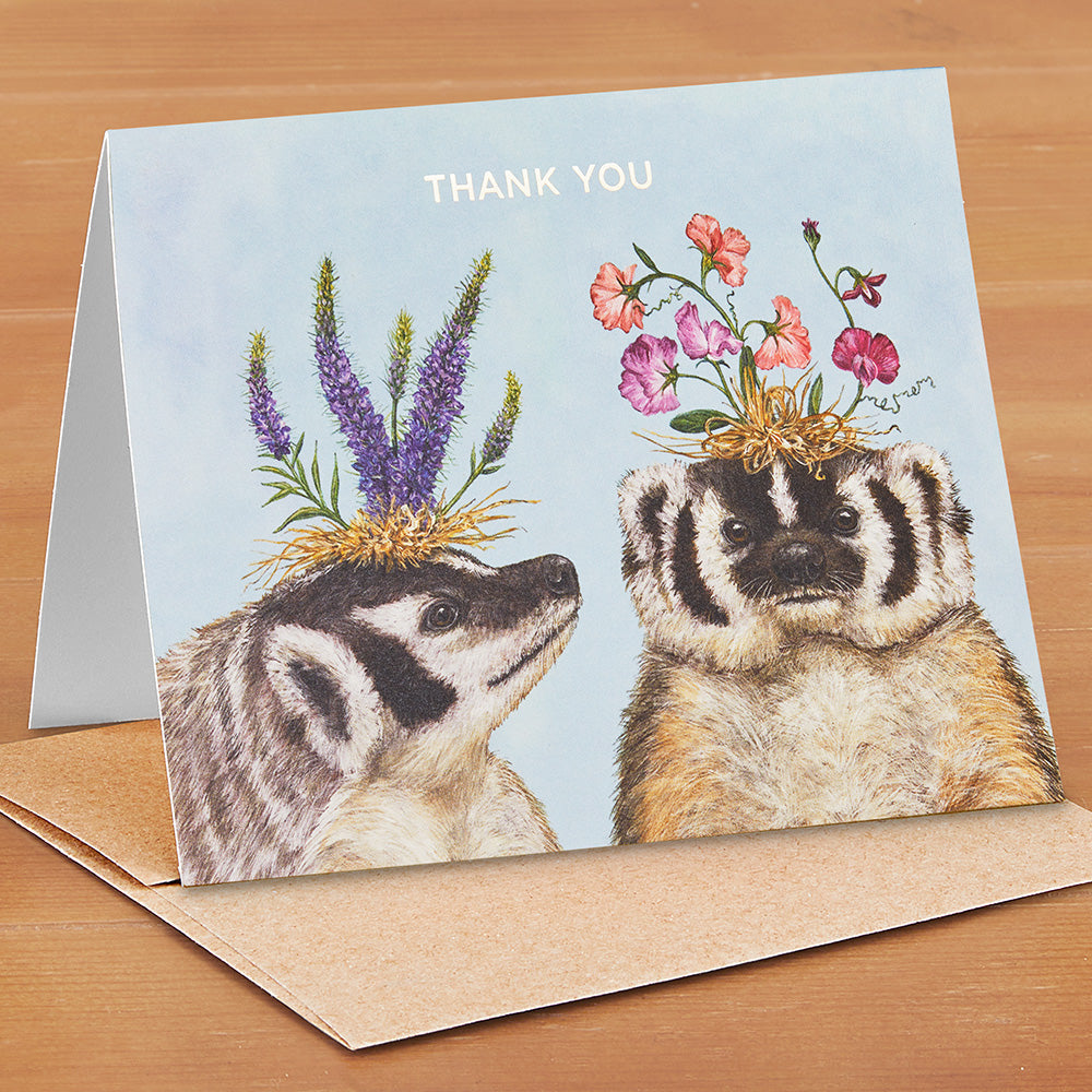 Hester & Cook Thank You Card, Badger Sisters