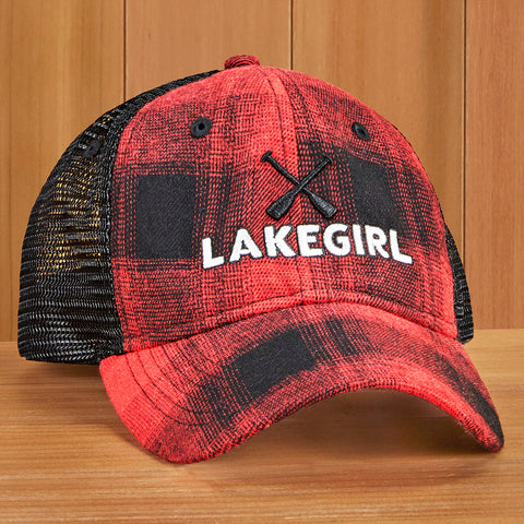 Lakegirl Women's Buffalo Plaid Adjustable Cap