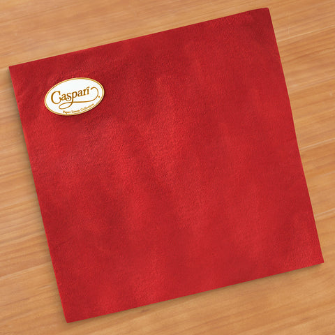 Caspari Paper Linen Luncheon Napkins, Cranberry