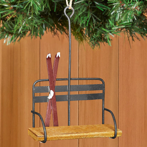 Chair Lift and Skis Ornament