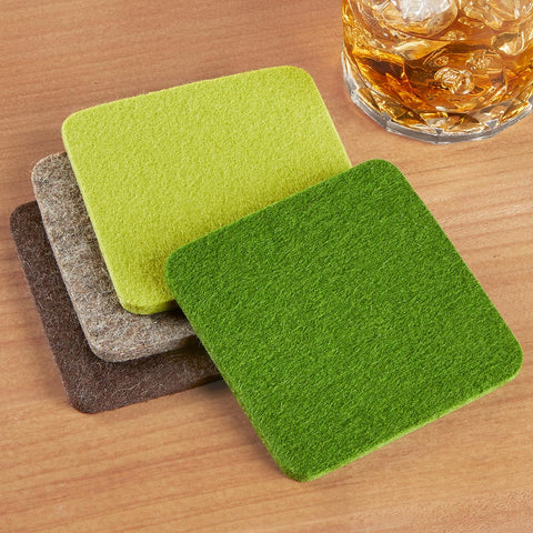 Graf Lantz Bierfilzl Square Felt Coasters, Set of 4