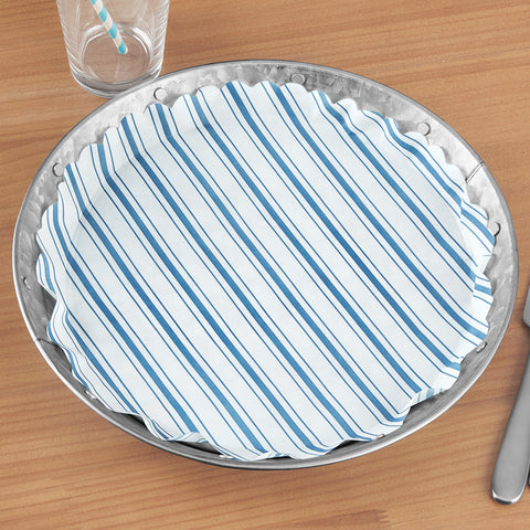 Plate & Pattern Galvanized Metal Plates, Set of 4