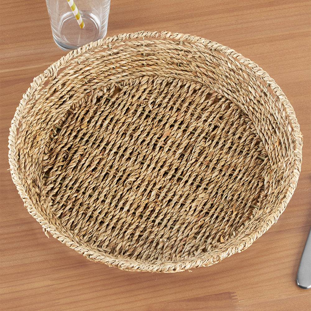 Plate & Pattern Woven Seagrass Plates, Set of 4