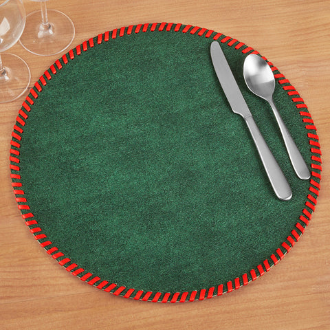 Bodrum Whipstitch Round Vinyl Placemat