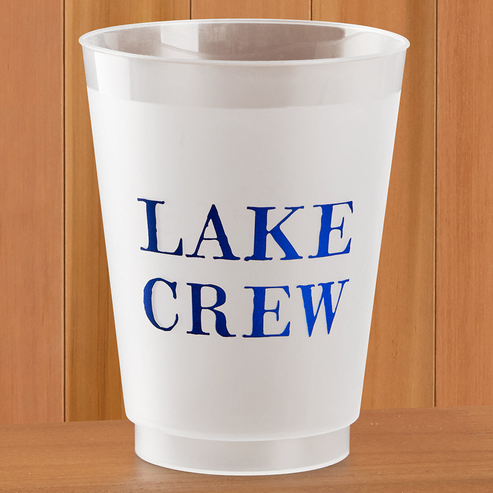 "Lake Crew" Frosted Plastic Cups